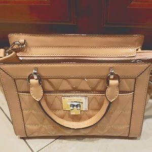 Michael Kors Tan leather messenger bag